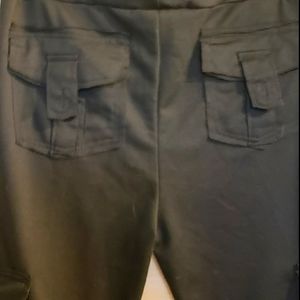 black JR XL stretch cargo pull up pants.